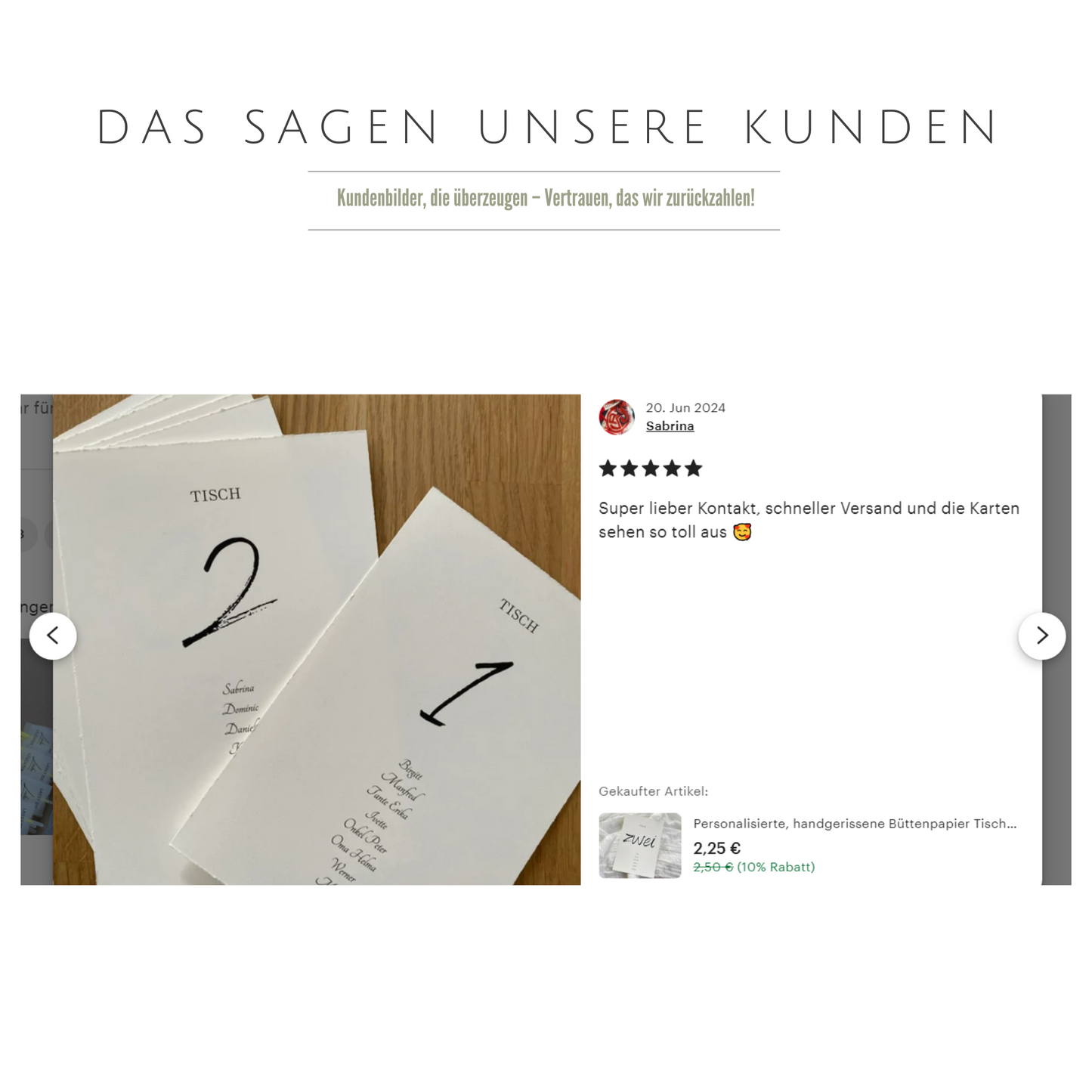 Hochwertiges Büttenpapier für unvergessliche Hochzeitserinnerungen