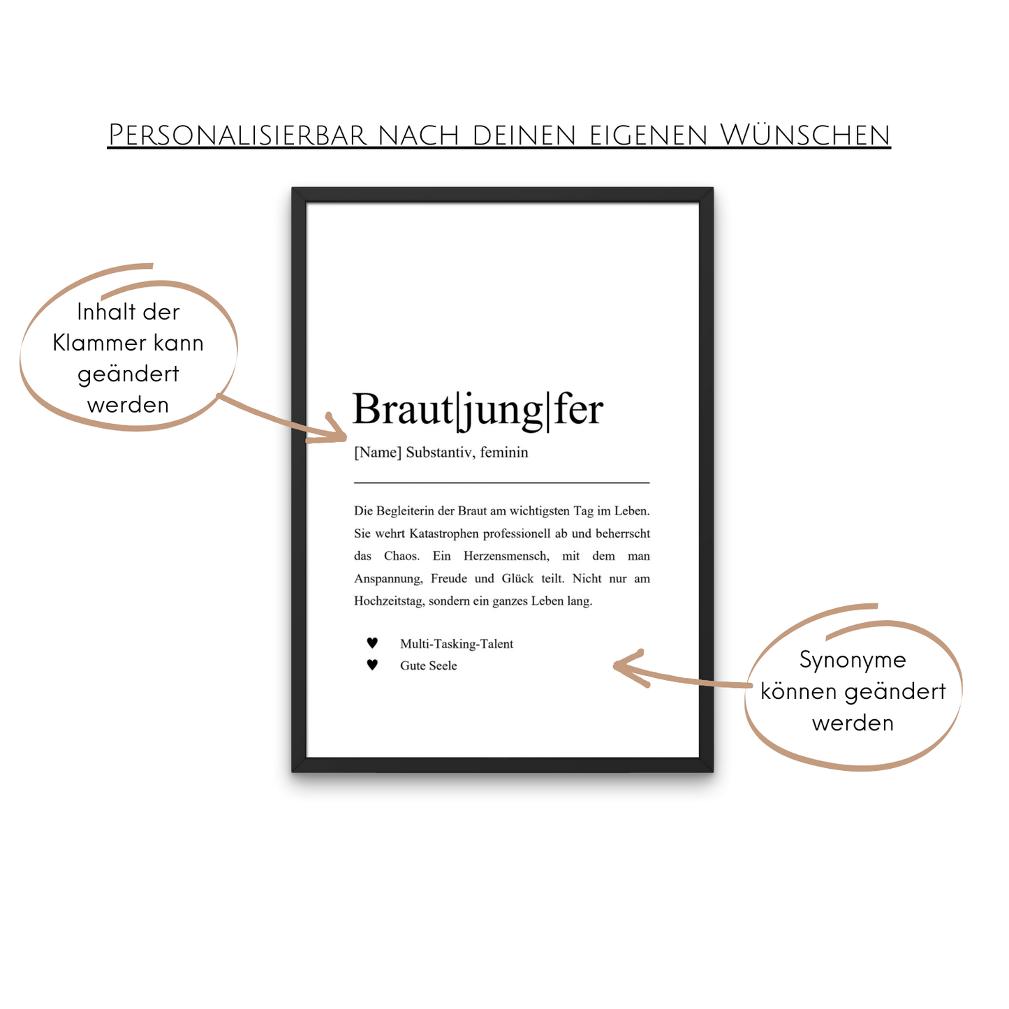 Elegantes Poster für Hochzeitsgeschenke