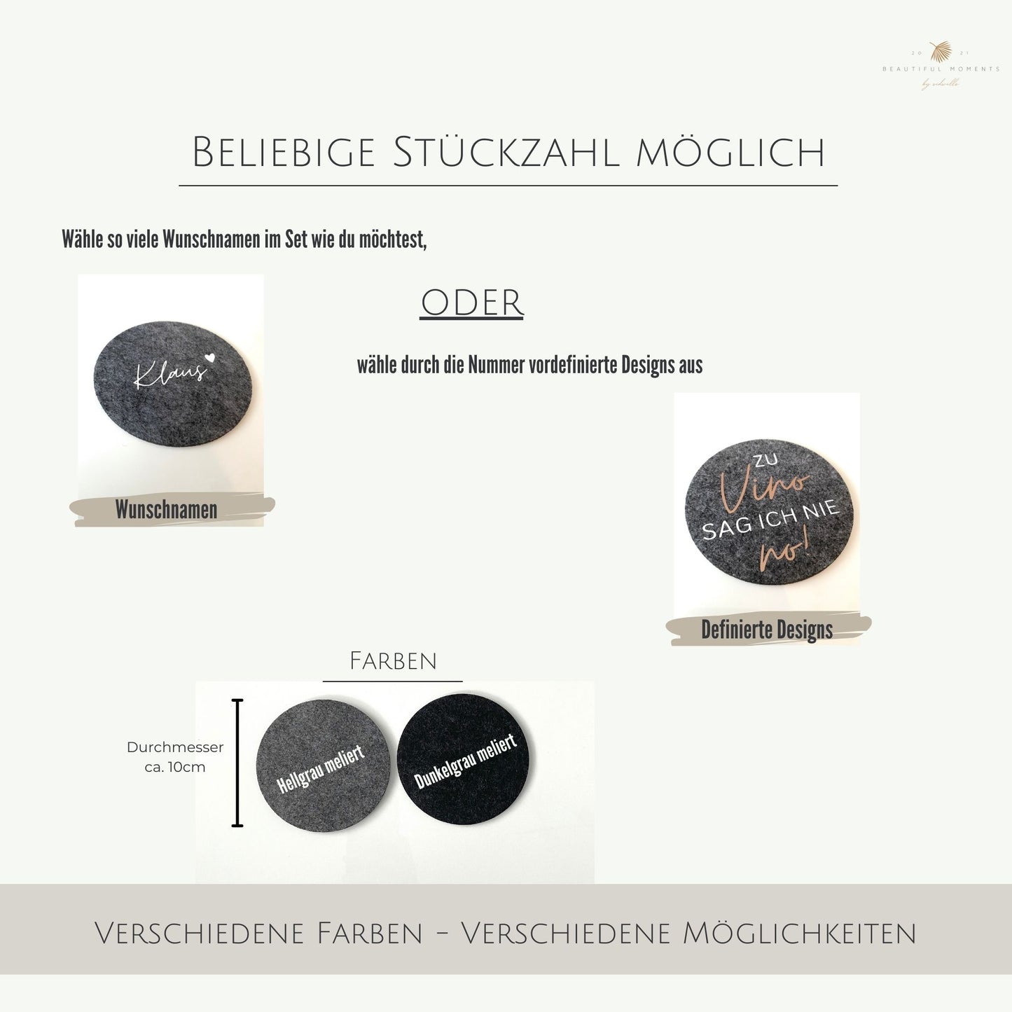 Filzuntersetzer für Weingenießer - Personalisierte Geschenkideen zur Hochzeit