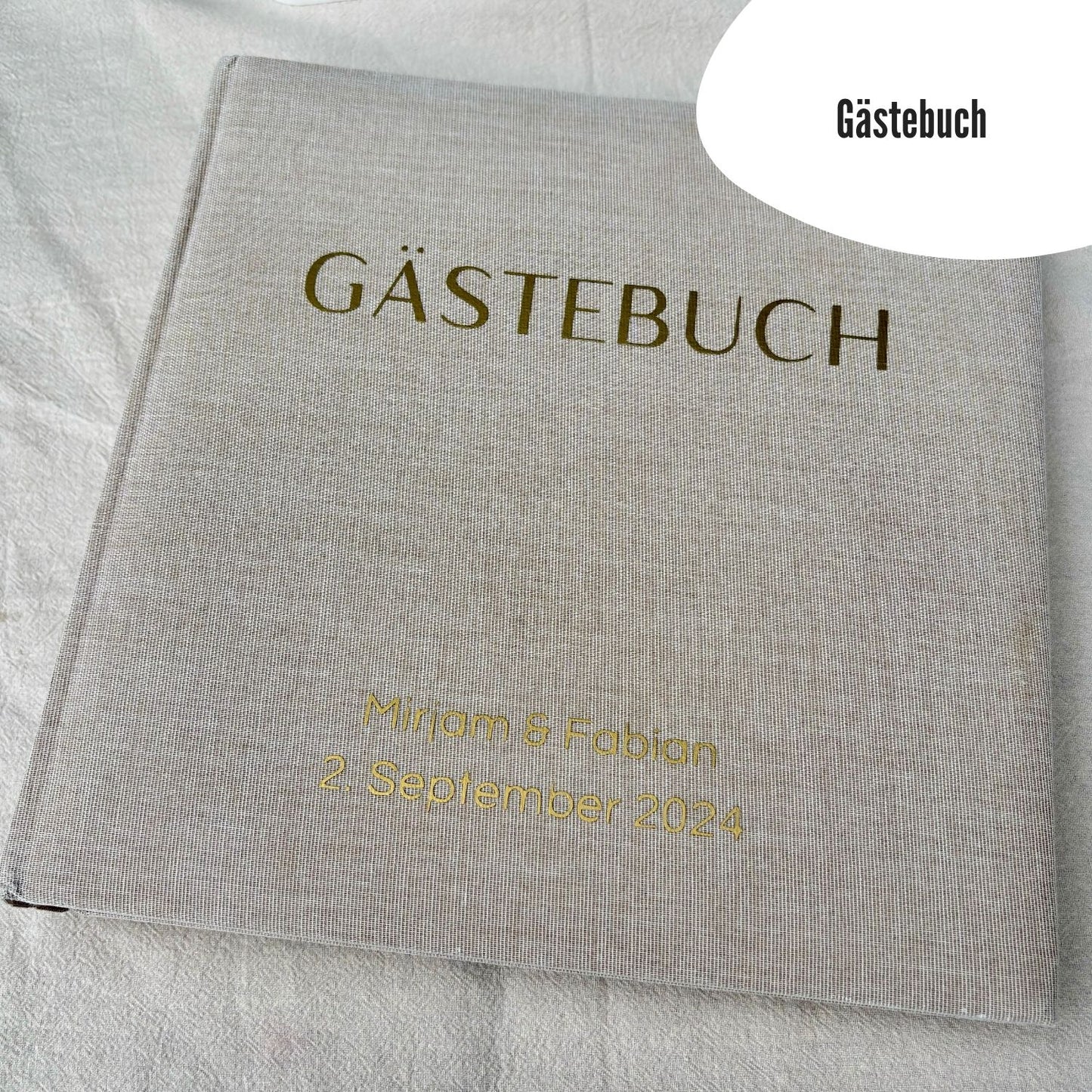 Schutzpapier in einem Gästebuch