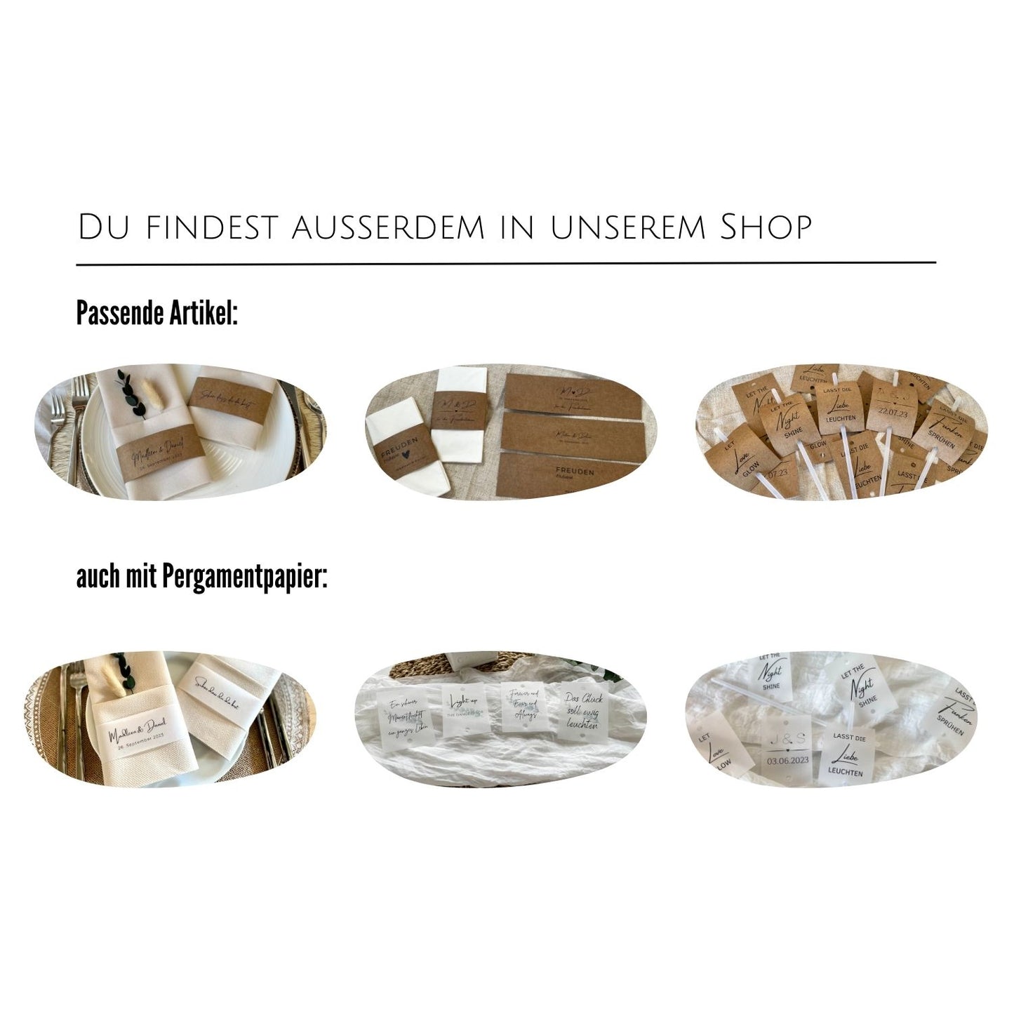 Deko für Hochzeit, die im Shop sidwells gekauft werden kann