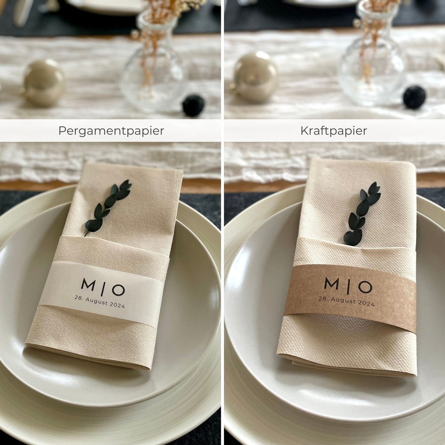 Hochzeitsaccessoires mit Namen