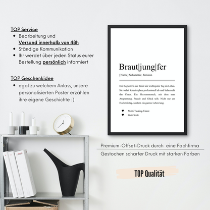 Freundschaftsdekoration für die Braut 