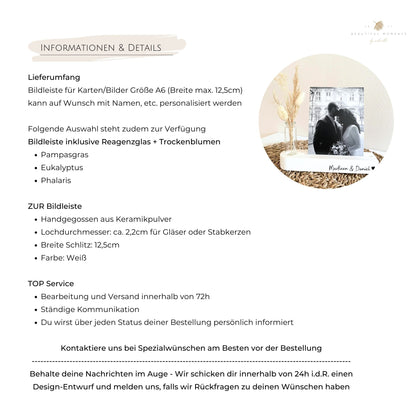 Informationen zu den verschiedenen Designs, zum Material, Lieferumfang, Maße und Service
